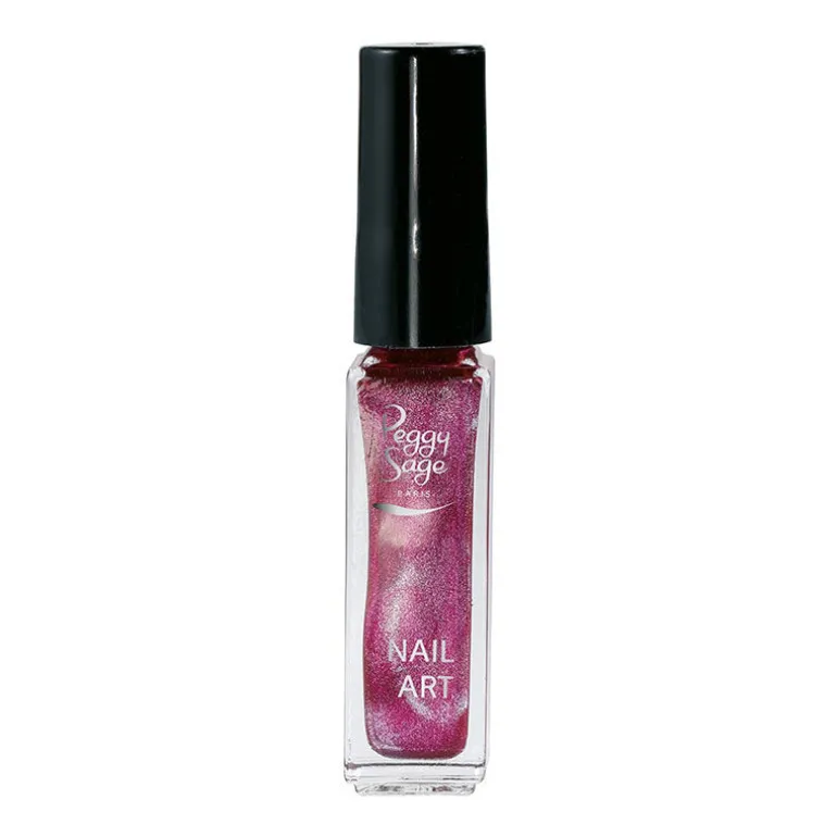 Vernis Nail Art fuchsia metallisé