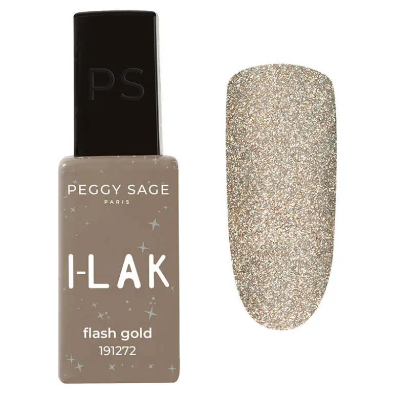 Vernis semi-permanent I-LAK flash gold